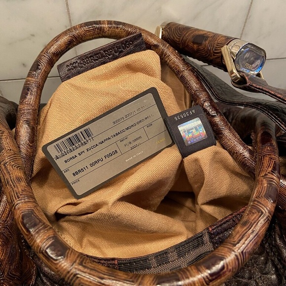 Authentic Fendi Borsa Spy Zucca Nappa Tobacco - Picture 6 of 11